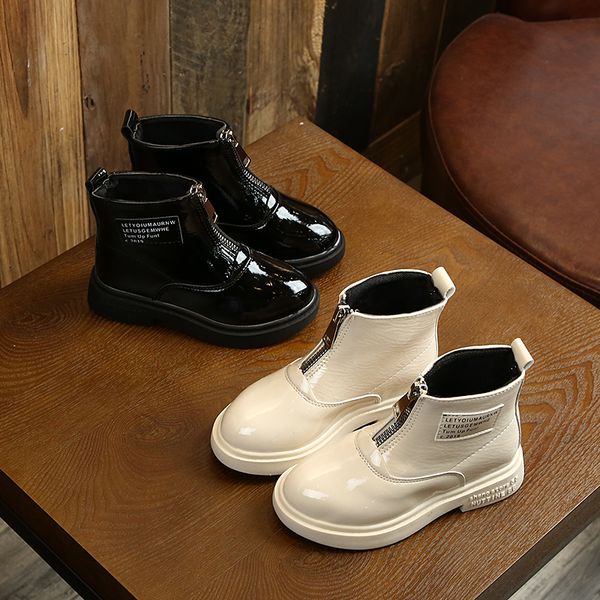 genuine leather shoes boys children girls martin boots winter ankle booties solid color black white autumn sc107, Black;grey
genuine leather shoes boys children girls martin boots winter ankle booties solid color black white autumn sc107, Black;grey