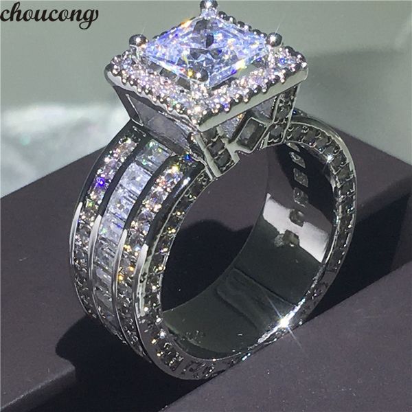 choucong vintage court ring 925 sterling silver princess cut 5a cz stone engagement wedding band rings for women jewelry gift, Slivery;golden
choucong vintage court ring 925 sterling silver princess cut 5a cz stone engagement wedding band rings for women jewelry gift, Slivery;golden