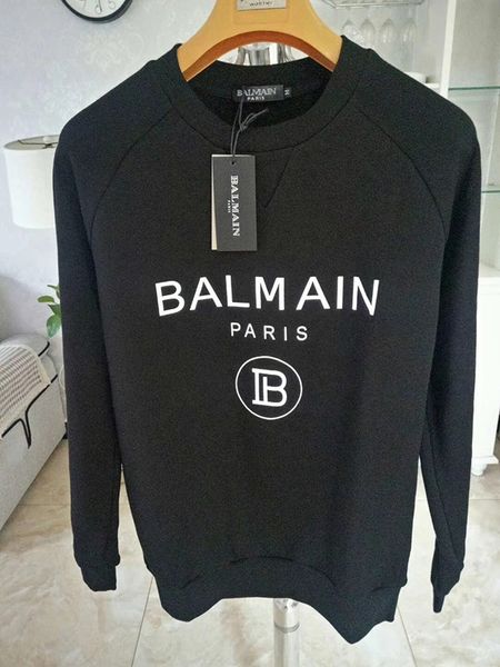 balmain mens off дизайнерская толстовка мужчины женщины свитер черный пуловер с длинным рукавом бренд уличная мода sweatershirt, Black 
balmain mens off дизайнерская толстовка мужчины женщины свитер черный пуловер с длинным рукавом бренд уличная мода sweatershirt, Black