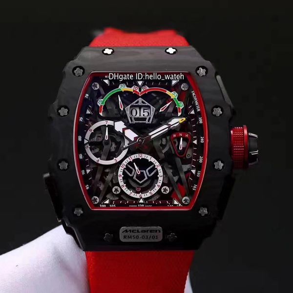 big date new rm50-03/01 mclaren f1 skeleton dial miyota automatic rm50-03 mens watch black carbon fiber case red nylon strap watches 4 color, Slivery;brown
big date new rm50-03/01 mclaren f1 skeleton dial miyota automatic rm50-03 mens watch black carbon fiber case red nylon strap watches 4 color, Slivery;brown