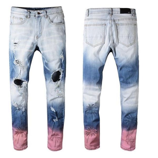 new arm mens distressed ripped biker jeans slim fit motorcycle biker denim men fashion designer hip hop mens jeans us size 29 40, Blue
new arm mens distressed ripped biker jeans slim fit motorcycle biker denim men fashion designer hip hop mens jeans us size 29 40, Blue