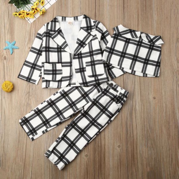 3 pcs mode kinder baby kids girls winter kleidung plaid coat + undercoat + pants set winter outfits set fashion tracksuit, White
3 pcs mode kinder baby kids girls winter kleidung plaid coat + undercoat + pants set winter outfits set fashion tracksuit, White