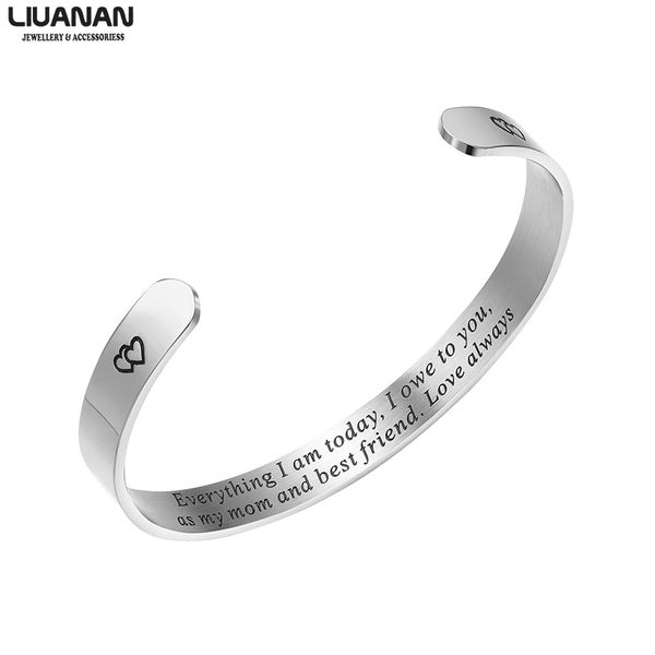 inspirational expandable wide bracelet for mom gift everything i am today i owe to you engraved quote big cuff jewelry 9.5mm, Black
inspirational expandable wide bracelet for mom gift everything i am today i owe to you engraved quote big cuff jewelry 9.5mm, Black
