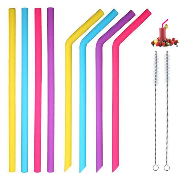 reusable silicone drinking straws long flexible straws with cleaning brushes for bar dining tumblers jars cups 10pcs/set hh7-1931
reusable silicone drinking straws long flexible straws with cleaning brushes for bar dining tumblers jars cups 10pcs/set hh7-1931
