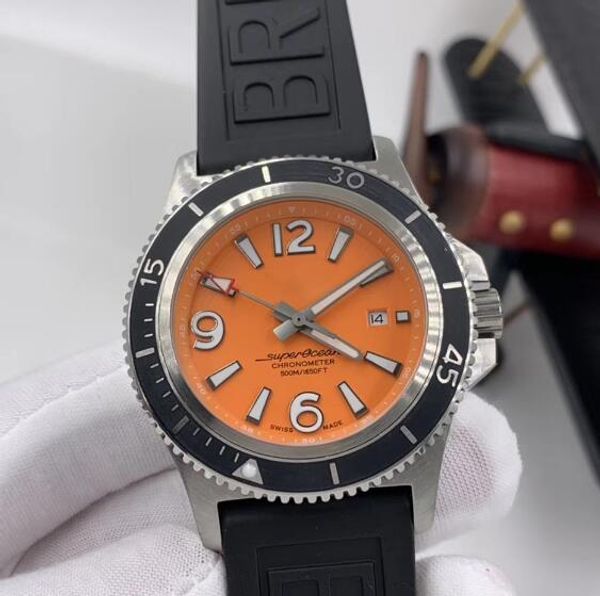точные и надежные 1884 г. супер-ocean 46mm светящийся оранжевый dial mens часы автоматические механические часы diver синий rubber band нару, Slivery;brown
точные и надежные 1884 г. супер-ocean 46mm светящийся оранжевый dial mens часы автоматические механические часы diver синий rubber band нару, Slivery;brown