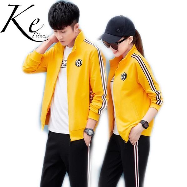 ke couple sportswear suit female long-sleeved spring autumn leisure sweater sports suit male three piece running tracksuit, White;black
ke couple sportswear suit female long-sleeved spring autumn leisure sweater sports suit male three piece running tracksuit, White;black