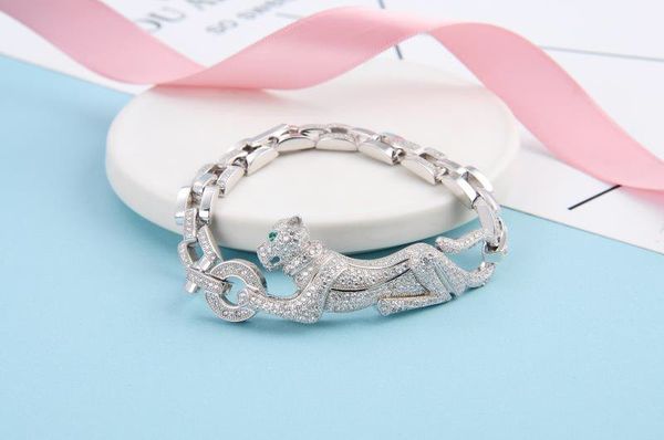 jewelry leopard bracelet s925 sterling silver round brilliant cut diamonds bracelet famous women party bracelets, Black
jewelry leopard bracelet s925 sterling silver round brilliant cut diamonds bracelet famous women party bracelets, Black