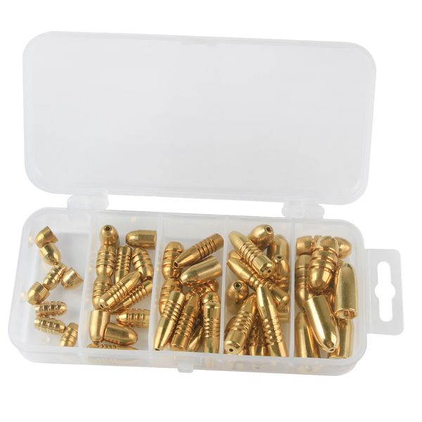 52pcs copper weight sinkers / brass fishing weights sinker bulk copper fishing sinker weights kit
52pcs copper weight sinkers / brass fishing weights sinker bulk copper fishing sinker weights kit
