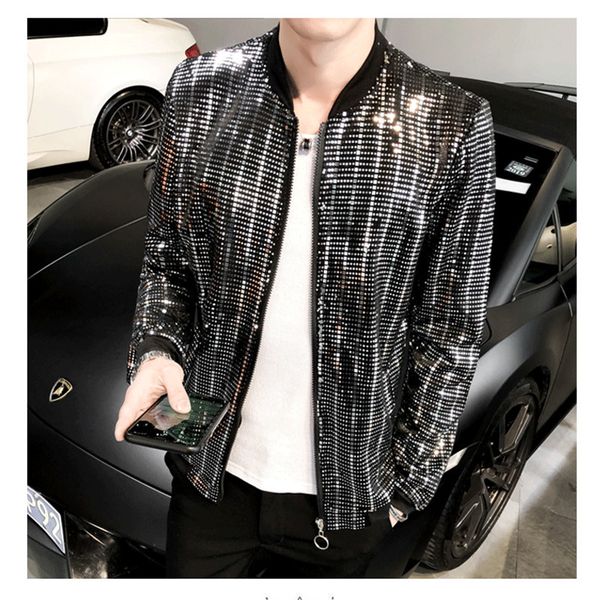 2020 summer new mens sequins slim jacket personality fashion sun protection clothing jacket men's nightclub stage party clothing, Black;brown
2020 summer new mens sequins slim jacket personality fashion sun protection clothing jacket men's nightclub stage party clothing, Black;brown