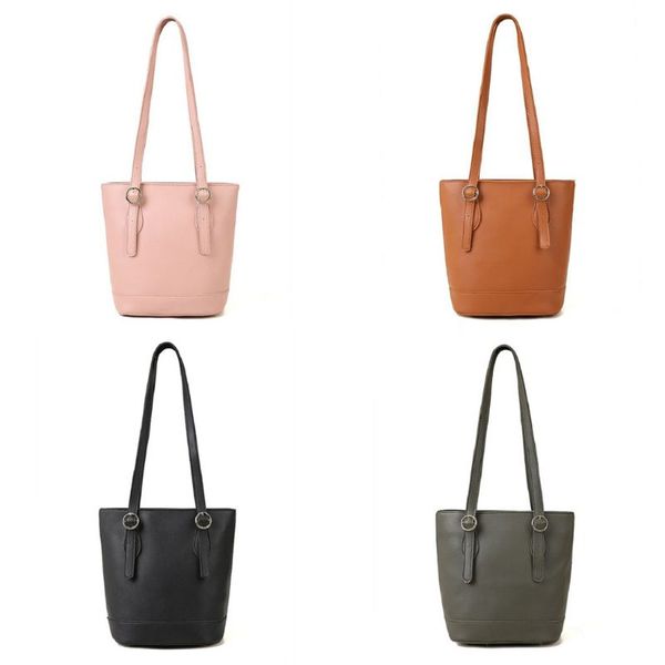 women leather bucket handbag shoulder bag lady tote messenger satchel purse