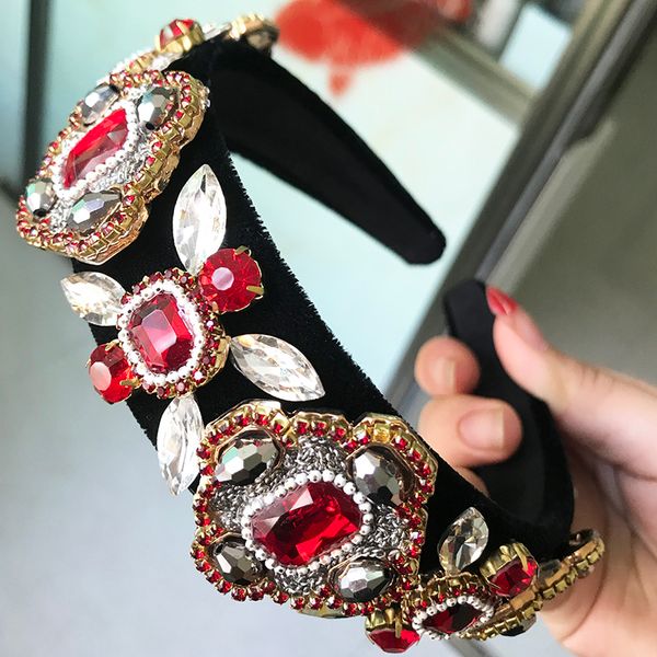 2017 new limited edition baroque crown full rhinestone handmade hair bands red crystal velvet wide headband wedding hair jewelry, Golden;white
2017 new limited edition baroque crown full rhinestone handmade hair bands red crystal velvet wide headband wedding hair jewelry, Golden;white
