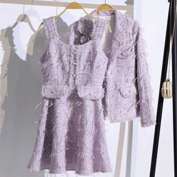 мода luxury tweed set 2020 осень зима элегантный laides кисточкой рукавов фиолетовый жилет платье и твидовые куртки комплекты пальто костюм, Gray
мода luxury tweed set 2020 осень зима элегантный laides кисточкой рукавов фиолетовый жилет платье и твидовые куртки комплекты пальто костюм, Gray