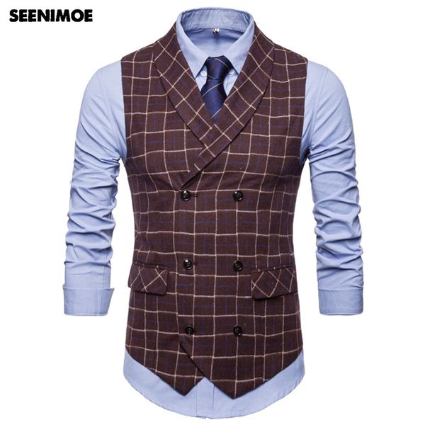 seenimoe mens waistcoat m-4xl male formal blazer vests casual stripe plaid double breasted turndown collar formal blazer vests, Black;white
seenimoe mens waistcoat m-4xl male formal blazer vests casual stripe plaid double breasted turndown collar formal blazer vests, Black;white
