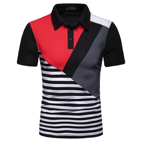2019 brand men's polo shirt short sleeve summer slim fit splicing stripe blakc and red men polo t-shirts clothing blouse, White;black
2019 brand men's polo shirt short sleeve summer slim fit splicing stripe blakc and red men polo t-shirts clothing blouse, White;black