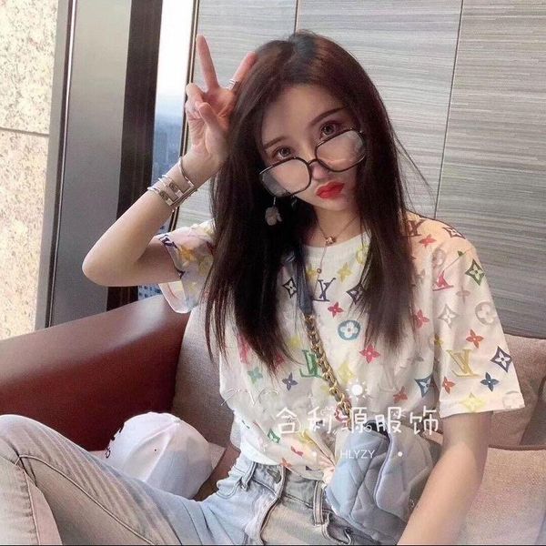 short-sleeved female students korean version of loose t-shirt female personality color printing bottom shirt 2020 spring shirt short-sleeved, White
short-sleeved female students korean version of loose t-shirt female personality color printing bottom shirt 2020 spring shirt short-sleeved, White