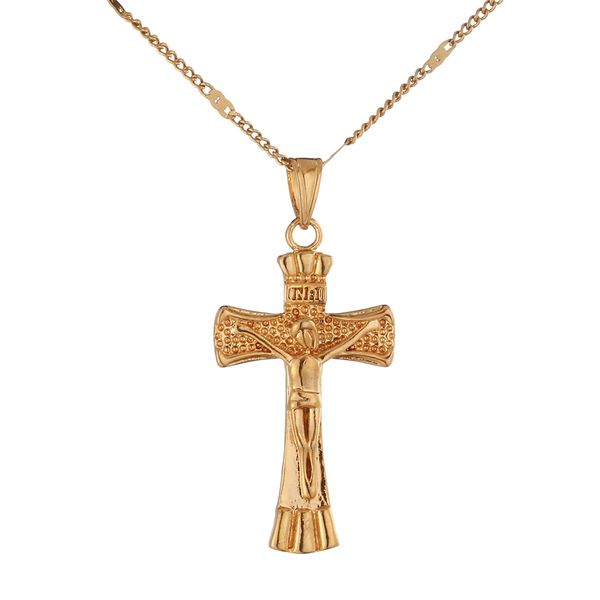 24k gold plated jesus christ on the cross crucifix pendant necklace trendy cross chain jewelry gift, Silver
24k gold plated jesus christ on the cross crucifix pendant necklace trendy cross chain jewelry gift, Silver