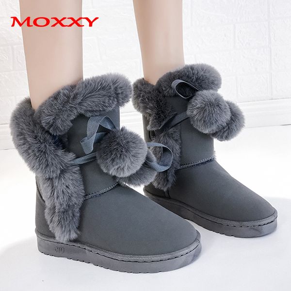 2019 new russia winter boots warm plush snow boots platform flat heel fur ball bow soft comfort pink furry women shoes, Black
2019 new russia winter boots warm plush snow boots platform flat heel fur ball bow soft comfort pink furry women shoes, Black