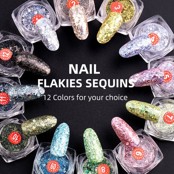 1 box nail manicure fairy glitter sequins brightness laser sequins eye makeup gradient flash polarized 12 colors, Silver;gold
1 box nail manicure fairy glitter sequins brightness laser sequins eye makeup gradient flash polarized 12 colors, Silver;gold