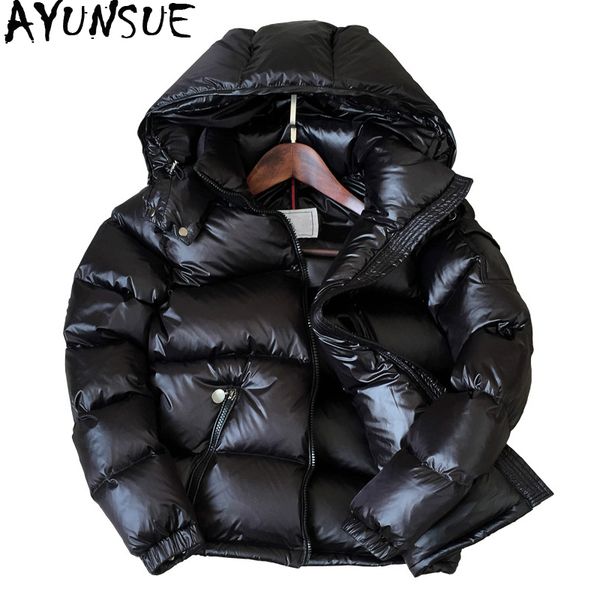 ayunsue 90% white duck down jacket winter coat women thick short bright hooded korean overcoat women's jackets warm parka kj726, Black
ayunsue 90% white duck down jacket winter coat women thick short bright hooded korean overcoat women's jackets warm parka kj726, Black