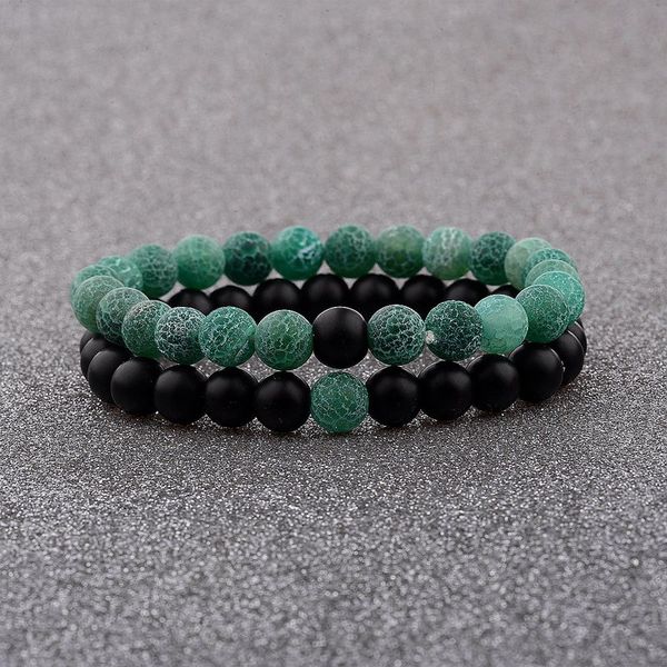 amader 2019 couple bracelet women's weathered onyx stone beaded elastic distance bracelet lover men bileklik pulseras ab242, Black
amader 2019 couple bracelet women's weathered onyx stone beaded elastic distance bracelet lover men bileklik pulseras ab242, Black