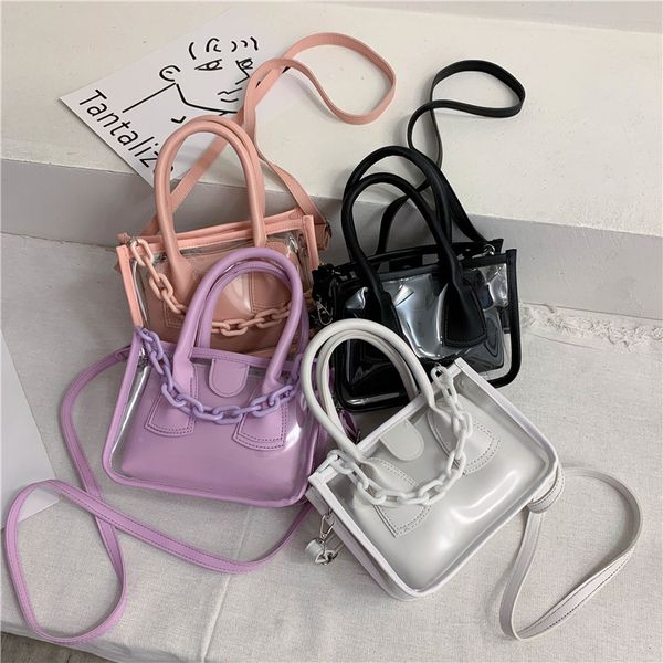 fashion transparent handbag for women 2020 pvc clear bag travel ladies shoulder bags with purse large capacity eco beach tote
fashion transparent handbag for women 2020 pvc clear bag travel ladies shoulder bags with purse large capacity eco beach tote
