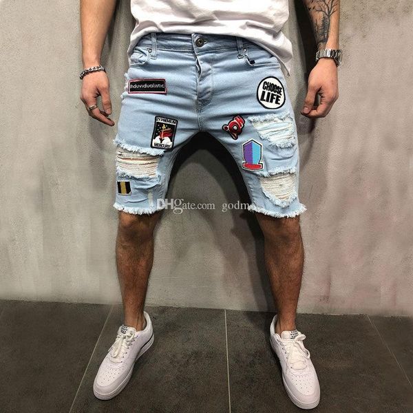 fashion mens designer denim shorts summer zipper ripped jeans mens slim pants hip hop mens short jeans blue, White;black 
fashion mens designer denim shorts summer zipper ripped jeans mens slim pants hip hop mens short jeans blue, White;black