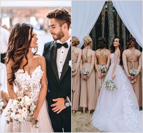 2019 boho wedding dresses spaghetti backless lace bridal gowns sleeveless robe de mariee country bohemian wedding dress cheap, White
2019 boho wedding dresses spaghetti backless lace bridal gowns sleeveless robe de mariee country bohemian wedding dress cheap, White