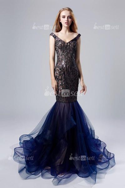 mermaid sweetheart neckline fully sequined floor-length blue dresses, Black
mermaid sweetheart neckline fully sequined floor-length blue dresses, Black
