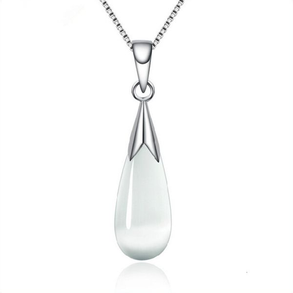 925 sterling silver moonlight opal water droplets pendant neckace for women gift box chain choker collares
925 sterling silver moonlight opal water droplets pendant neckace for women gift box chain choker collares