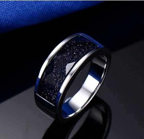 fashion men 316l stainless steel silver ring blue sand stone lovers band rings for women and men couple luxury jewelry
fashion men 316l stainless steel silver ring blue sand stone lovers band rings for women and men couple luxury jewelry