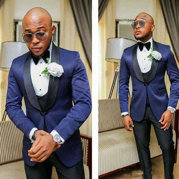 3 piece men suit groom wear for wedding black shawl lapel men wedding prom blazer (jacket+vest+pants), Black;gray
3 piece men suit groom wear for wedding black shawl lapel men wedding prom blazer (jacket+vest+pants), Black;gray