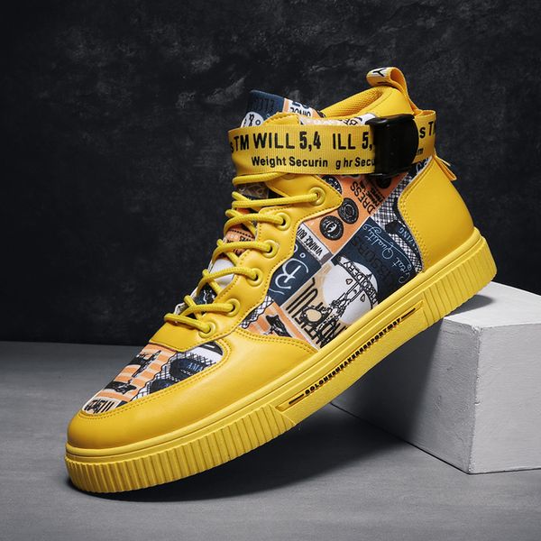women fashion casual board shoes high-trend flat shoes yellow comfortable men sports lace-up wear walking couple, Black
women fashion casual board shoes high-trend flat shoes yellow comfortable men sports lace-up wear walking couple, Black