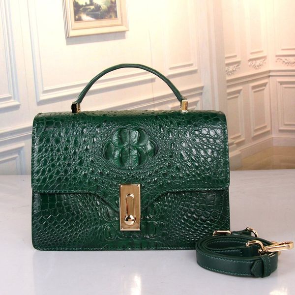 authentic alligator leather lady handbag genuine crocodile skin women's dark green purse long strap female cross shoulder bag
authentic alligator leather lady handbag genuine crocodile skin women's dark green purse long strap female cross shoulder bag
