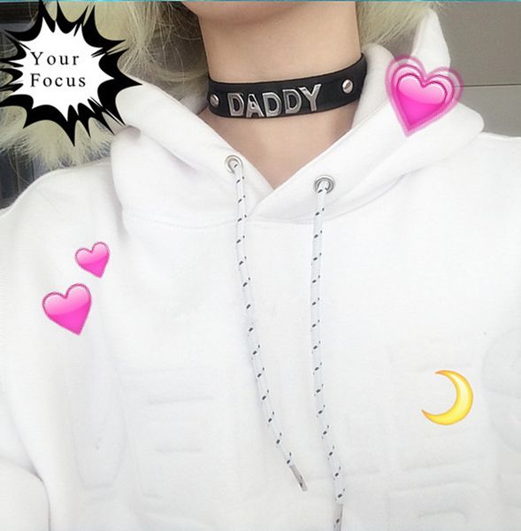 yourfocus exclusive classic harajuku cute necklace punk rock gothic metal daddy letters leather choker black colar women, Silver
yourfocus exclusive classic harajuku cute necklace punk rock gothic metal daddy letters leather choker black colar women, Silver