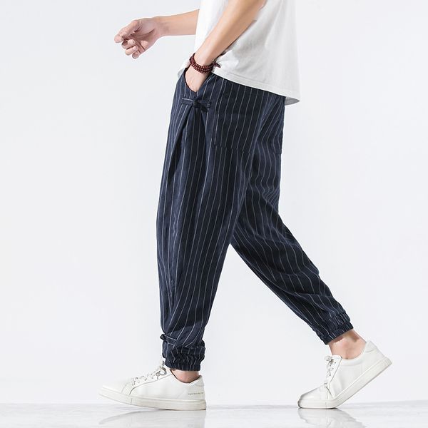 men's pants chinese style cotton linen buckle casual harem summer thin section beam feet bloomers baggy men, Black
men's pants chinese style cotton linen buckle casual harem summer thin section beam feet bloomers baggy men, Black