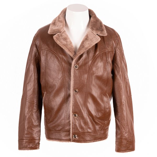 men's fur & faux changniu brown leather jackets men coats outwear autumn winter solid color inside warm for male, Black
men's fur & faux changniu brown leather jackets men coats outwear autumn winter solid color inside warm for male, Black