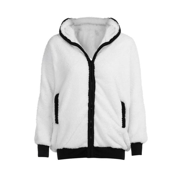 women cute panda ear tail fleece zip up hoodie outerwear loose sweet jacket coat, Black
women cute panda ear tail fleece zip up hoodie outerwear loose sweet jacket coat, Black