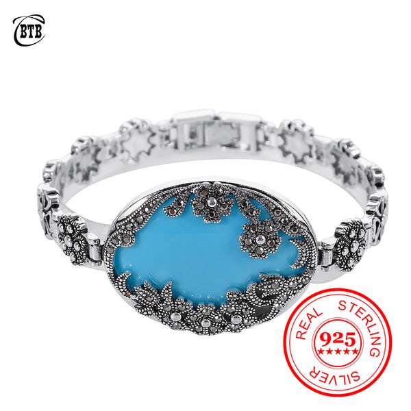 antique 925 silver bracelet individuality flower jewelry big blue resin and black crystal jewelry for women bangle party gifts
antique 925 silver bracelet individuality flower jewelry big blue resin and black crystal jewelry for women bangle party gifts