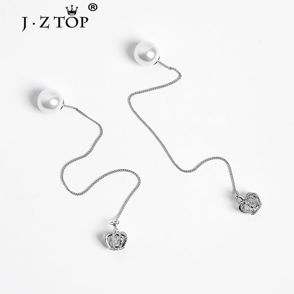 fashion simple imitation pearl crown stud earrings long rhinestone chain pendant ear line for women exquisite jewelry gifts, Golden;silver
fashion simple imitation pearl crown stud earrings long rhinestone chain pendant ear line for women exquisite jewelry gifts, Golden;silver