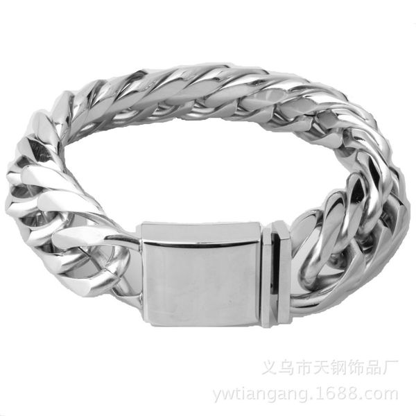 men's jewelry titanium steel stainless steel high-grade polished silver coarse chain bracelet six-sided grinding p chain s0091, Golden;silver
men's jewelry titanium steel stainless steel high-grade polished silver coarse chain bracelet six-sided grinding p chain s0091, Golden;silver
