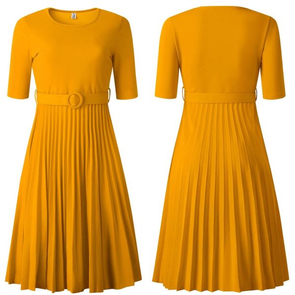 african fashion pleated office elegant dress women summer 2020 oversize vestido yellow casual ladies midi dresses plus size 3xl, Black;gray
african fashion pleated office elegant dress women summer 2020 oversize vestido yellow casual ladies midi dresses plus size 3xl, Black;gray