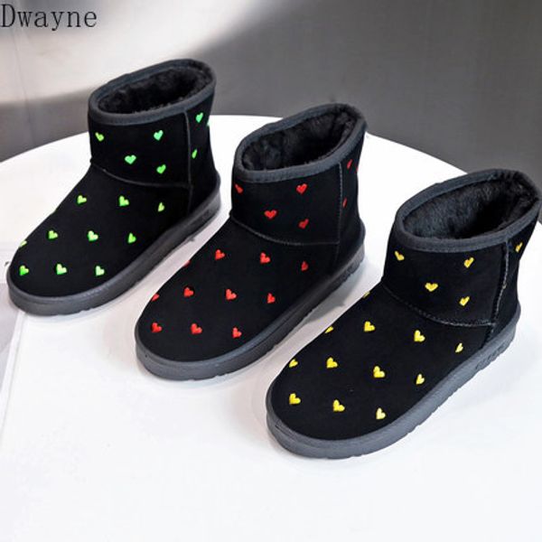 snow boots female short tube korean version 2019 winter new plus velvet love cute wild cotton boots, Black
snow boots female short tube korean version 2019 winter new plus velvet love cute wild cotton boots, Black