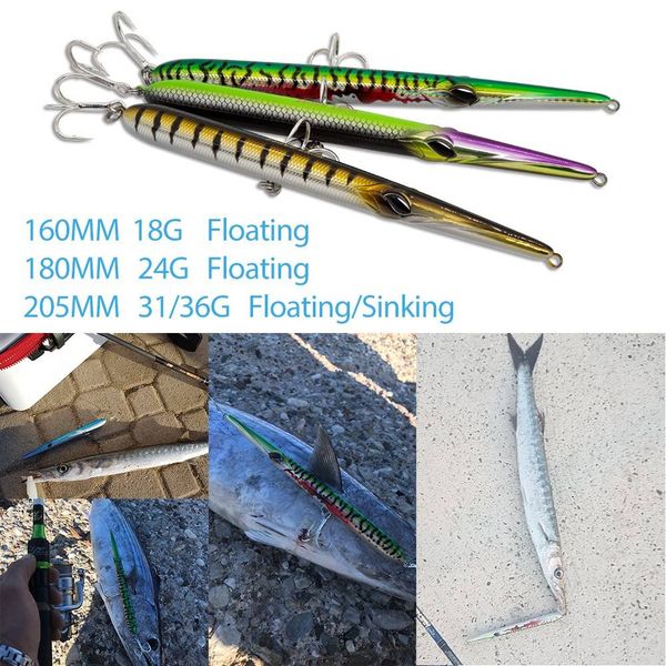 hunthouse needle stylo fishing lure long casting pencil stickbait floating&sinking 205mm 31/36g skipping garfish sphyraena pesca
hunthouse needle stylo fishing lure long casting pencil stickbait floating&sinking 205mm 31/36g skipping garfish sphyraena pesca