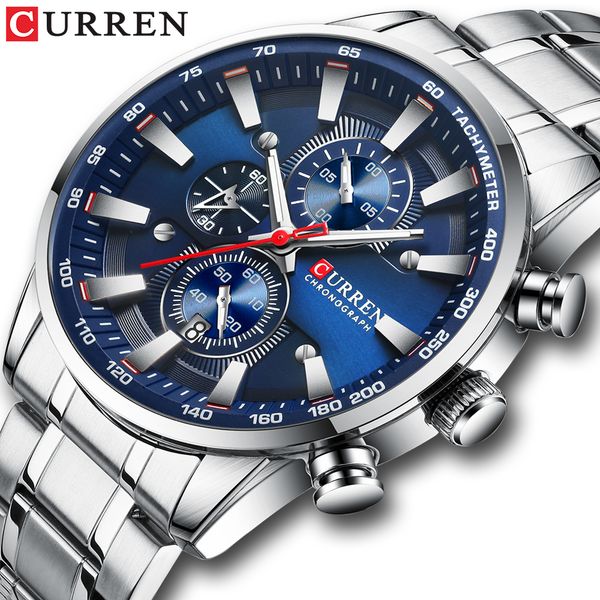 fashion brand sports watch men stainless steel chronograph wristwatch male clock auto date casual business watch reloj, Slivery;brown
fashion brand sports watch men stainless steel chronograph wristwatch male clock auto date casual business watch reloj, Slivery;brown