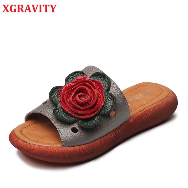 xgravity open toe soft flat shoes genuine leather flower design women slippers thick sole ethnic lady sandals floral shoe b120, Black
xgravity open toe soft flat shoes genuine leather flower design women slippers thick sole ethnic lady sandals floral shoe b120, Black