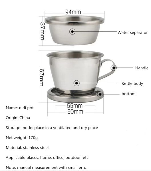304 stainless steel drip pot drip type brewing pot coffee ice drop cold extraction
304 stainless steel drip pot drip type brewing pot coffee ice drop cold extraction