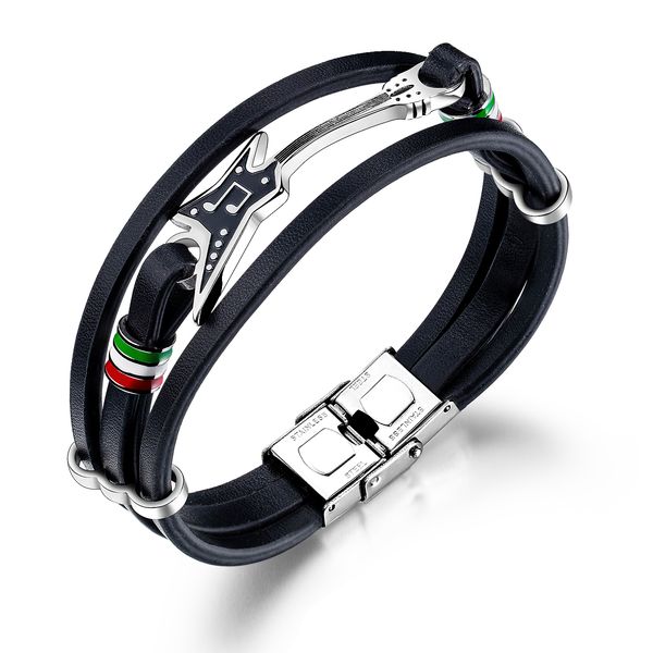 mens for bracelets black stainless steel punk knit bracelets pu leather adjustable electric guitar hand chain mens jewelry for gifts, Golden;silver
mens for bracelets black stainless steel punk knit bracelets pu leather adjustable electric guitar hand chain mens jewelry for gifts, Golden;silver