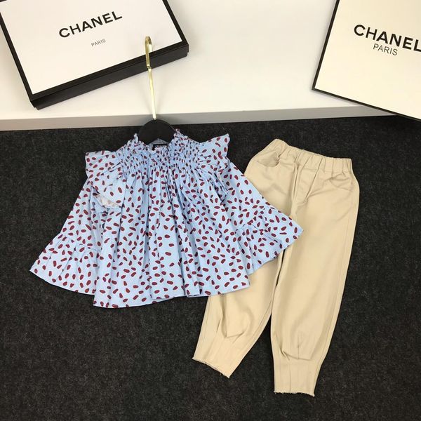 2019 new children's long sleeve two-piece suit190813#05, White