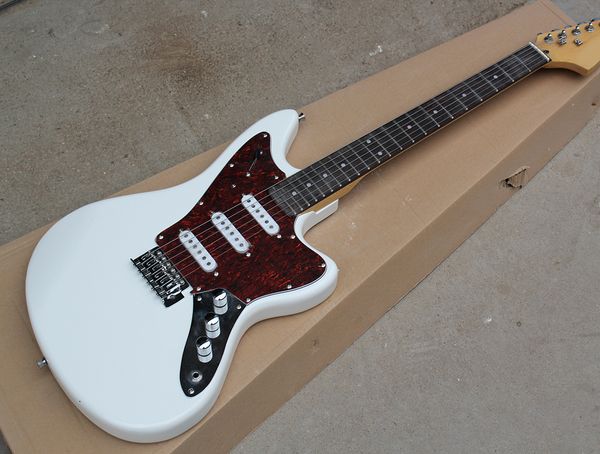 wholesale white electric guitar with sss pickups,dots frets inlay,red tortoise pickguard,chrome hardware 0418
wholesale white electric guitar with sss pickups,dots frets inlay,red tortoise pickguard,chrome hardware 0418