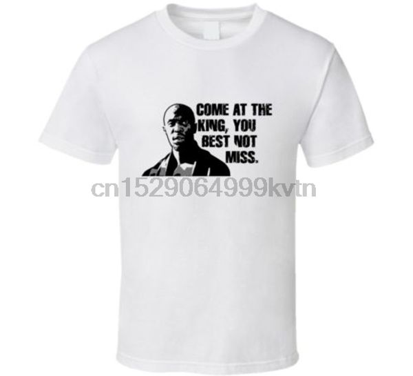 omar little the wire quote t shirt, White;black